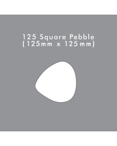 125mm Square Pebble Die Cut Card Blank