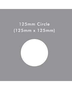 125mm circle die cut blank card
