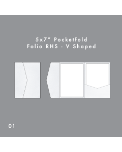 5 x 7" Pocketfold 01 - Folio RHS - V Shaped