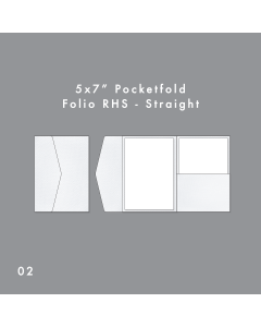 5 x 7" Pocketfold 02 - Folio RHS - Straight
