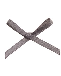 Silver Grey Ribbon Bows 3mm