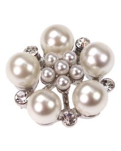 Silver Roseto Pearl Embellishment for DIY Wedding Stationery