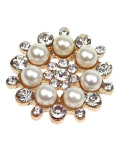 Gold Valentina Diamante and Pearl Embellishment