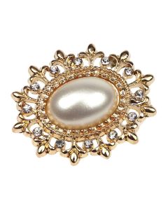 Gold Tesoro Small Pearl and Diamante Embellishment