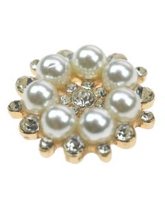 Gold Valentina Diamante and Pearl Embellishment