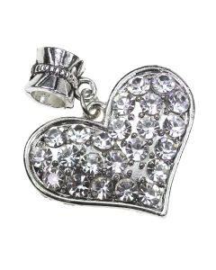 Diamante Heart Charm