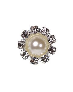 Diamante Pearl Circle Mini Embellishment