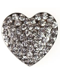 Stardust Heart - a diamante encrusted metal heart embellishment
