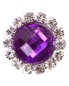 Diamante Gem Circle - Emperor Purple 