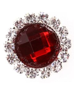 Diamante Gem Circle - Regal Red