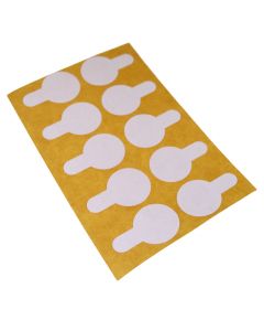 DuoDiscs - Strip of 10 - Permanent Adhesive and Peelable Adhesive Circular Stickers