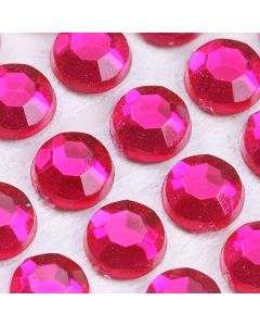 6mm Fuchsia Self Adhesive Jewel Gems