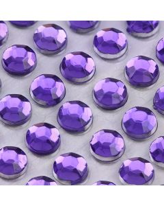 4mm Purple Self Adhesive Jewel Gems