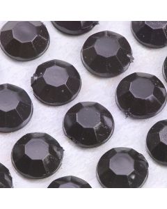 6mm Black Self Adhesive Jewel Gems