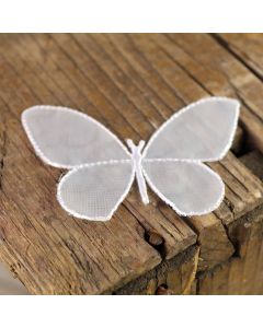 Large Soft White Sheer Butterflies