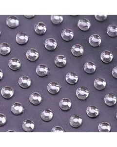 3mm Clear Crystal Self Adhesive Diamantes - Zoom