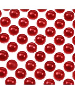 6mm Flat Backed Self Adhesive Pearls - Red - Zoom