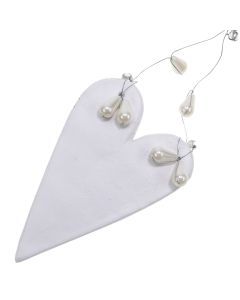 Pearly Hanging Heart Decoration