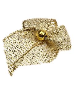 Gold Dinky Lurex Bows with Beads
