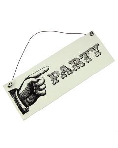 Pointing Party Sign