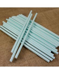 Turquoise Chevron Paper Straws