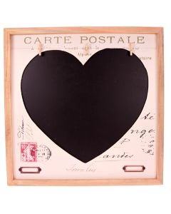 'Carte Postale' Heart Chalk Board with Pegs - Alternative Table Plan