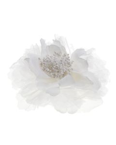 Hepburn Ivory Decorative Fabric Flower Clip
