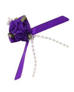 Purple Rose Ribbons with Bead Sprays