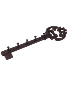 Wrought Iron Key with 5 Hanging Pegs