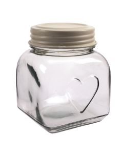 Heart Storage Jar for Wedding Candy Bars