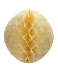 Large Round Cream Honeycomb Paper Decoration