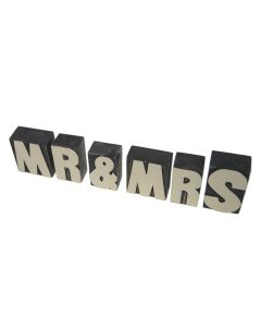 MR & MRS Wooden Block Letters