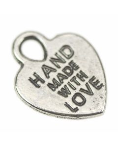 Silver Handmade with Love Charms