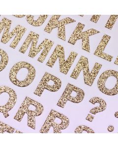 Glitter Alphabet Set Bold Gold - Zoom
