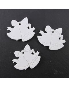 Ceramic Tags (Wedding Bells Small) - Pack of 3