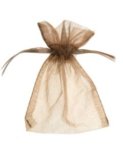Caramel Organza Favour Bags (Pack of 10)