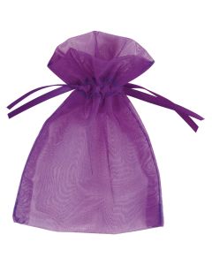 Purple Organza Favour Bags (Pack of 10)