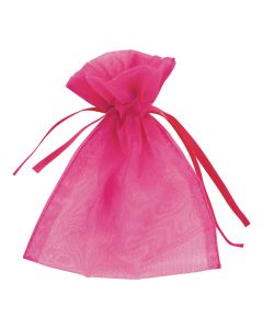 Cerise Organza Favour Bags (Pack of 10) 