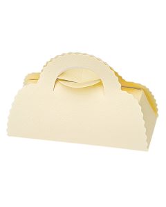 Ivory Silk* Handbag Favour Box (Pack of 10)