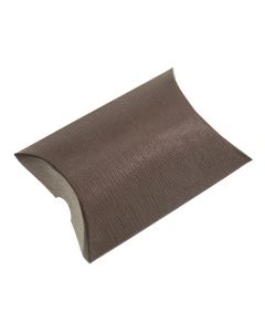 Brown Silk Pillow Favour Box (Pack of 10) 