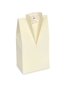 Ivory Silk* Tuxedo Favour Box (Pack of 10)