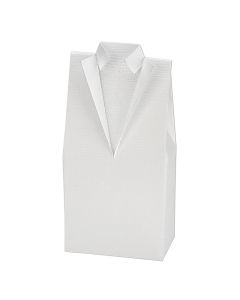 White Silk* Heart Tuxedo Box (Pack of 10) 