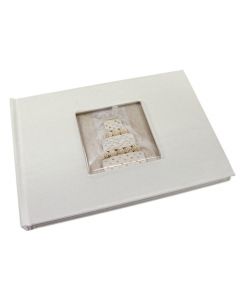 Wedding Cake Handmade Silk Guest Book