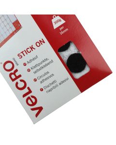 Black Velcro Stick On Coins - Detail