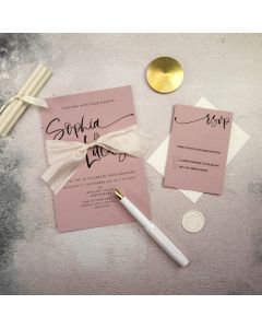 Calligraphy Style Postcard Wedding Invitation Recipe