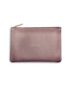 Katie Loxton - Perfect Pouch - Be Brilliant - Metallic Rose Gold