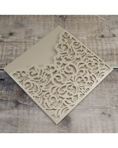 Milanese Wallet Royale Champagne Laser Cut Invitation