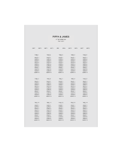 Table Plan and Seating Plan Word Template