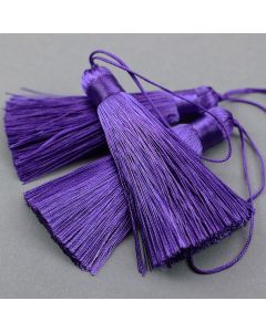 Purple 8cm Silky Tassels