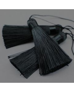 Black 8cm Silky Tassels
